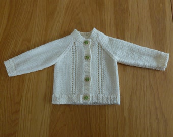 cream baby cardigan