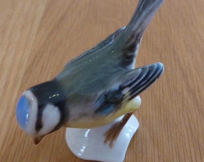 Goebel Blue Titmouse, vintage figurine, 1970's