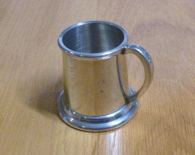 Vintage Pewter Mini Tankard, English Pewter, stamped, RPC, 5 cm tall, trophy