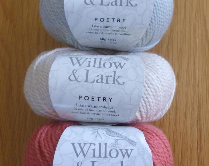 Willow & Lark Poetry yarn, 50g, choice of colours
