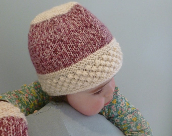 A Hat For Isla, knitting pattern, PDF, digital download, hat and mittens, 9-18 months, baby, toddler, Wee Window Design