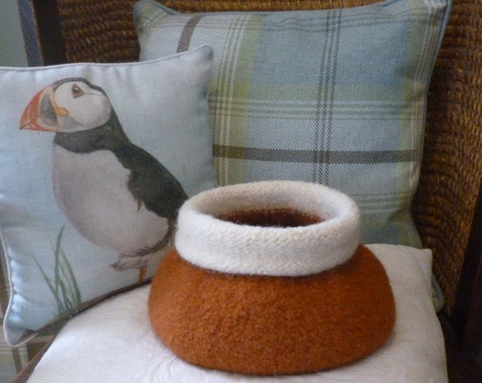 Felted Yarn Bowl knitting pattern, PDF, digital download