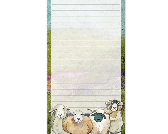 Magnetic Notepad, shopping pad by Emma Ball, choice of designs, 50 sheets, UK
