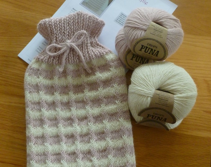 Knitting Pattern for hot water bottle cover, The Scottish Softie, PDF digital download