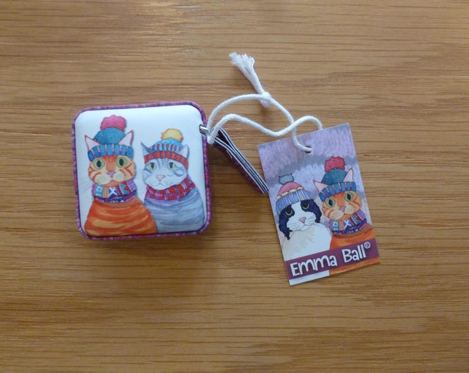 Tape Measure by Emma Ball, various designs, wipeable, 5.5 cm, 1.5 m retractable tape, Woolly Puffins, Sheep in Sweaters, Seathrift Puffins..