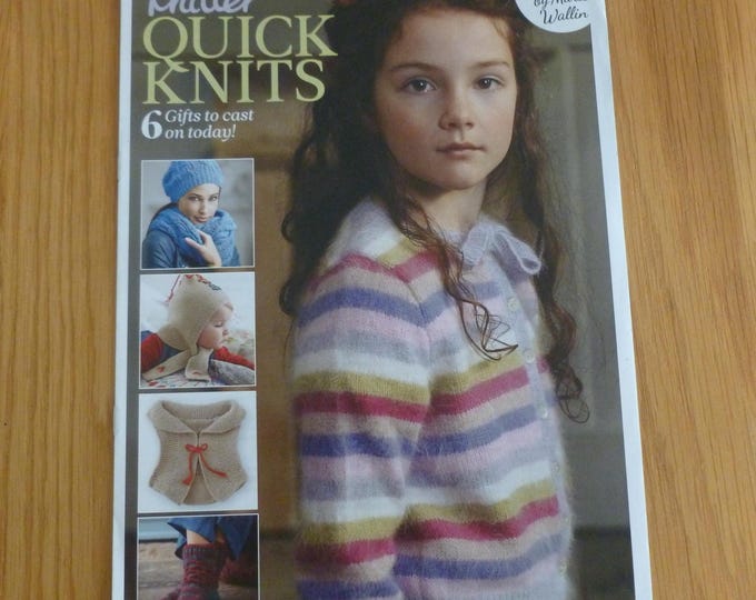 The Knitter knitting pattern insert, from Issue 66, Quick Knits, 4 ply cardigan, hats, socks, baby set