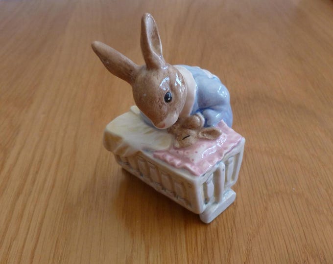 New Baby Bunnykins, Vintage Royal Doulton Figurine, 1990's, baby, collectable, hand painted, boxed, DB 158