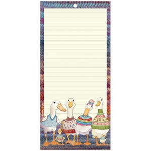Magnetic Notepad, shopping pad by Emma Ball, choice of designs, 50 sheets, UK