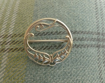 Ola Gorie Silver Scarf Pin Brooch, vintage, 1993, hallmarked, OMG, Orkney, Scotland