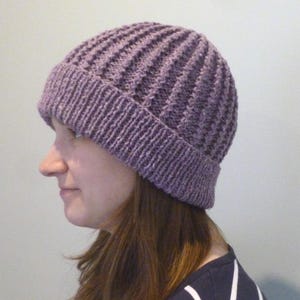 Patrón de tejido para gorro Aran de Yesnaby Castle, PDF, canalé profundo retorcido