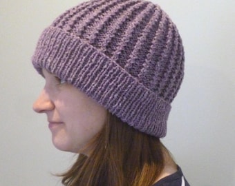 Yesnaby Castle Aran Hat Knitting Pattern, PDF, deep twisted rib
