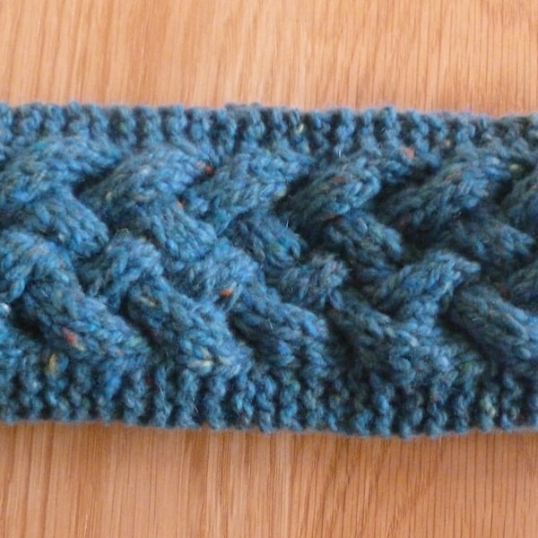 Cosy Cabled Headbands, knitting pattern, PDF, digital download, Aran, 2 simple easy designs, handknit, pattern, headband, cables