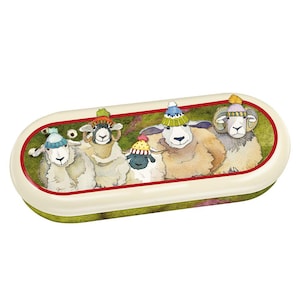 Glasses Case by Emma Ball, for glasses or storage for crafters, illustrated, Sheep, Puffins, Gnomes, Cats, Coastal, lined