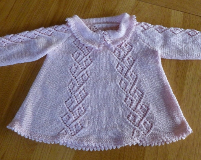 Vintage Pretty Baby Dress Knitting Pattern, Crochet Shoes, 4 Ply (PDF Pattern)