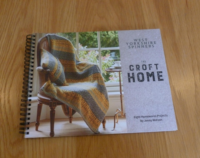 WYS The Croft Home, Knitting Pattern Book, ring bound, eight homeware projects, The Croft DK, The Croft Aran, blankets, throws, cushions