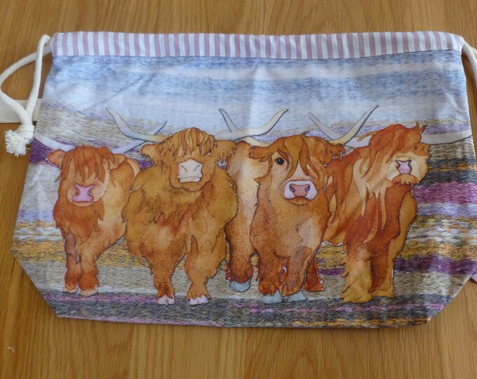 Project Bags by Emma Ball, cotton drawstring lined bags