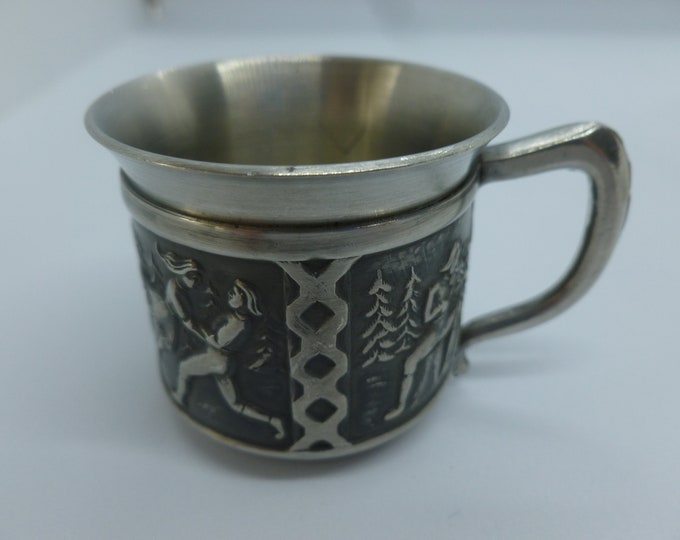 Norwegian Pewter cup, marked Norway TINN, ITB, 1970's