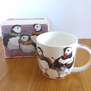Emma Ball Mugs, boxed, china mug, Sheep in Sweaters, Woolly Puffins, CatsinHats, Woollies, Sealife, Happy Sheep, Felted Sheep, Gift box