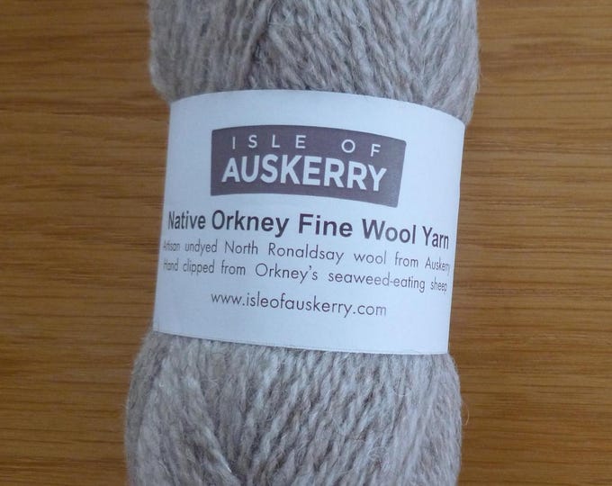 North Ronaldsay Wool, DK, 50g,  pure new wool, dk, worsted, Shell Sand, from Orkney, from seaweed eating sheep, wool, Isle of Auskerry