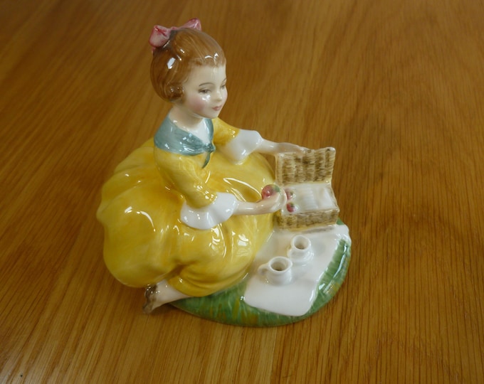 Royal Doulton 'Picnic' Figurine, vintage, handpainted, bone china, HN2308, 1960's design