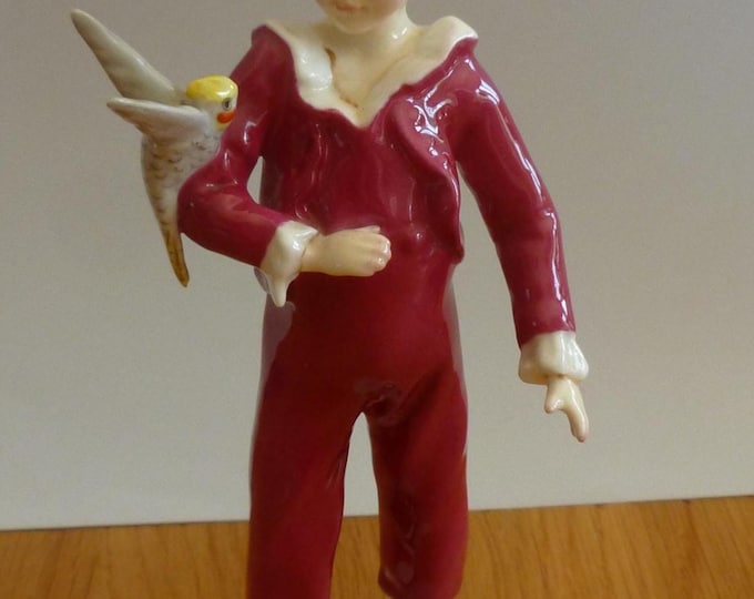 The Parakeet Royal Worcester figurine, vintage, 3087, fine bone china, designer FG Doughty, made in England, collectable