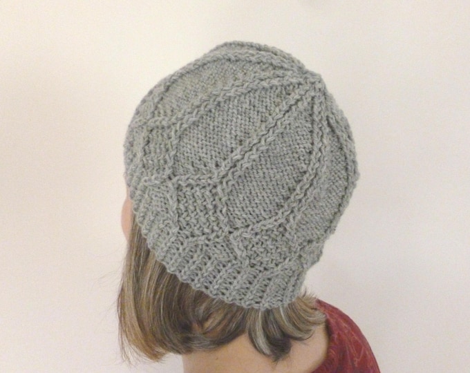 Knitting pattern, Berwick Beanie, PDF digital download, Aran, child, adult sizes, hat pattern, Wee Window design, Scotland, knitting