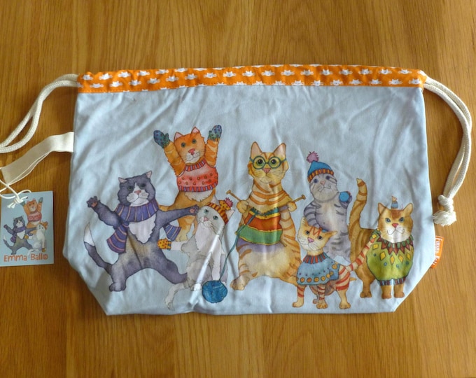 Project Bags by Emma Ball, cotton drawstring lined bags