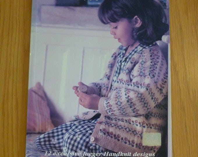 Jaeger Handknits pattern book, vintage, Debbie Bliss, 12 exclusive Jaeger designs, baby, toddler, knitting patterns, UK, 1998