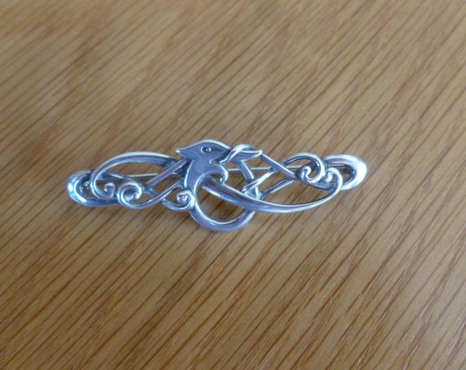 Celtic Silver Brooch, Scottish, vintage