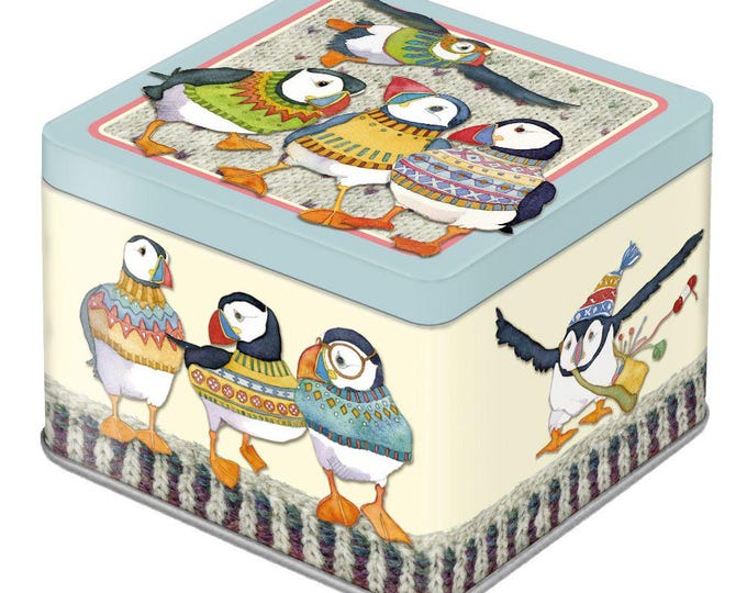 Square Storage Tin, by Emma Ball, various designs