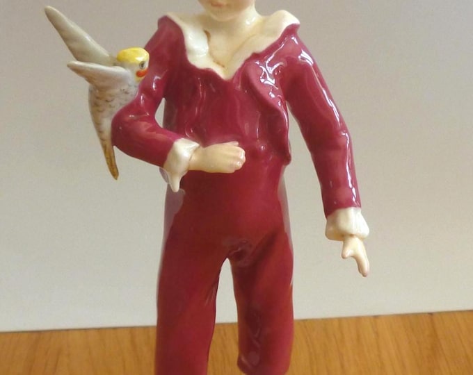 The Parakeet Royal Worcester figurine, vintage, 3087, fine bone china, designer FG Doughty, made in England, collectable