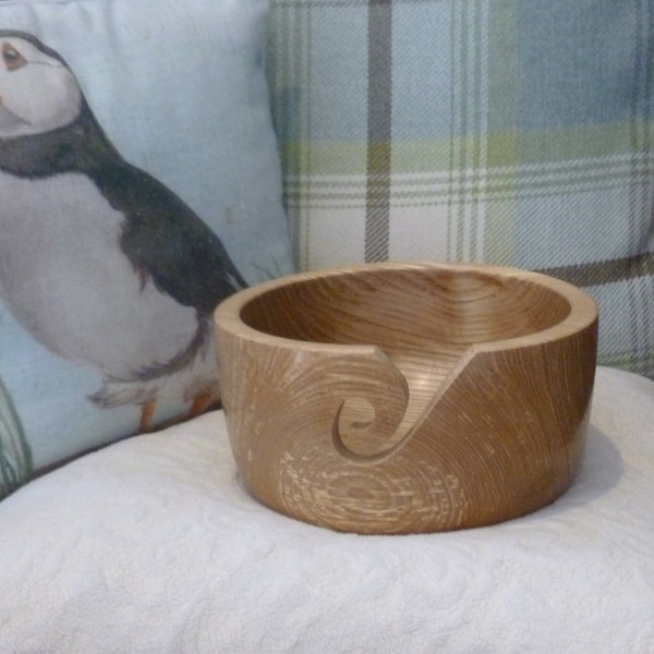 Yarn Bowl by Grandpa's Workshop, wooden, beautiful, handcrafted in the UK, smooth, tactile, knitting accessories, bowl, knitting, gift