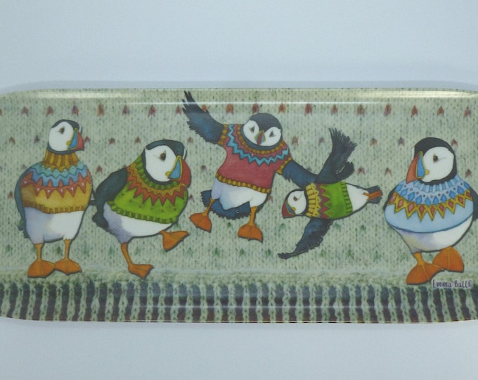 Emma Ball Sandwich Tray, Felted Sheep or Wolly Puffins, made in UK