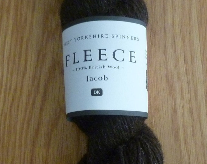 WYS Fleece, Jacobs DK, 100g, pure wool, brown black 007, medium grey 006, light grey 005, perfect hat yarn, UK