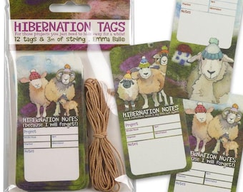 Hibernation Tags, by Emma Ball, WIP, knitters, organiser