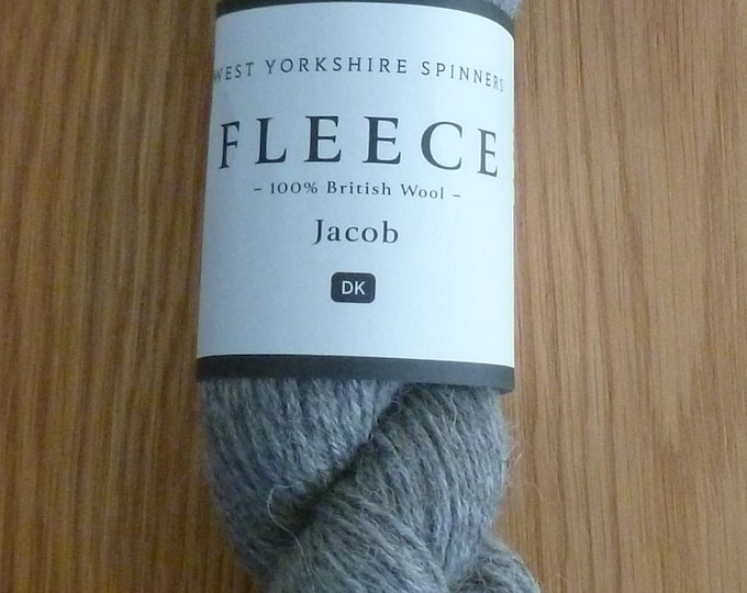 WYS Fleece, Jacobs DK, 100g, pure wool, light grey 005, UK