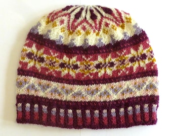 Highland Hat knitting pattern, digital download, PDF, printable, Fairisle, 4 ply, Scotland