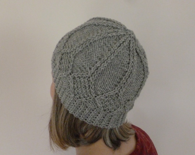 Knitting pattern, Berwick Beanie, PDF digital download, Aran, child, adult sizes, hat pattern, Wee Window design, Scotland, knitting