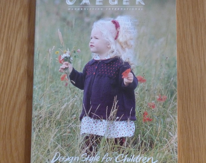 Vintage Knitting Pattern Book by Jaeger, Design Style for Children, very rare, sizes 16 - 26 in, 41 - 66 cm, 15 designs, many styles, 4 ply