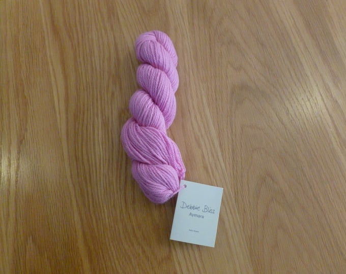 Debbie Bliss Aymara Yarn, pure baby alpaca, 50g, shade 14, Moonstone, dusky purple, super soft, DK, worsted, knitting yarn, alpaca