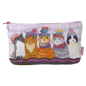 Zipped Bags by Emma Ball, handy project bags, lovely designs, 33 cm x 21 cm, cotton, lined, zipped, storage, knitters, gift for crafters, UK