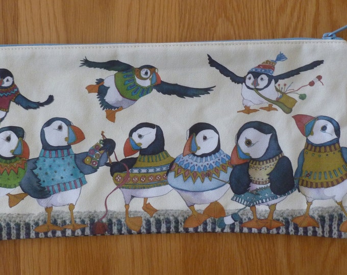 Long Project Bag by Emma Ball, zipped, cotton, lined