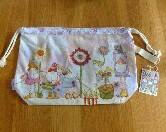 Project Bags by Emma Ball, cotton drawstring lined bags