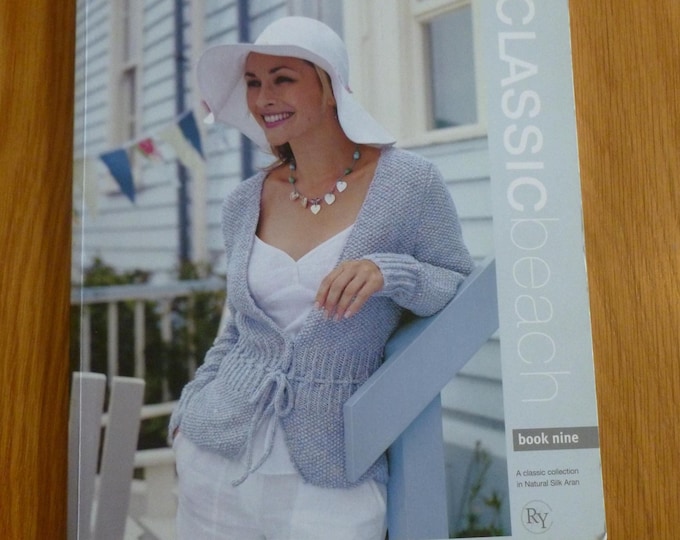 Rowan Classic Beach knitting pattern book, vintage, silk aran, Martin Storey