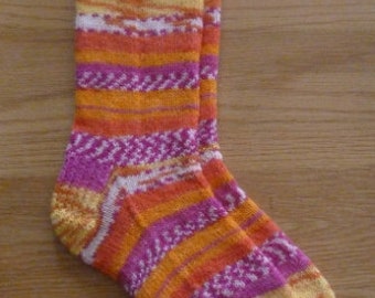 KNITTING KIT, Stromness Socks, Wee Window Design, kit, gift bagged, 4ply yarn, pattern, needles, socks, adult, child, 6 sizes, from Scotland
