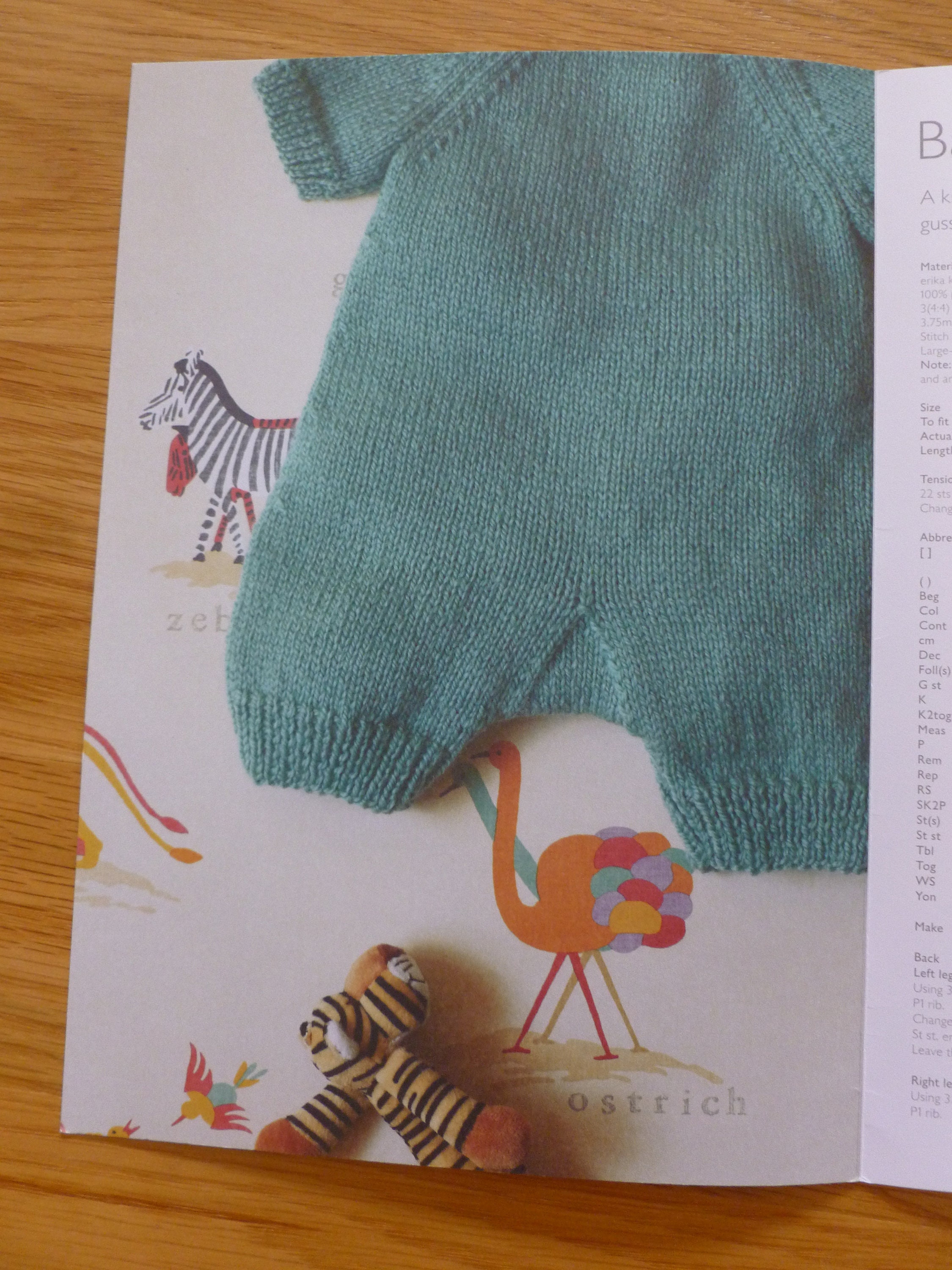 Erika Knight knitting pattern, Baby Romper, for John Lewis, knitting