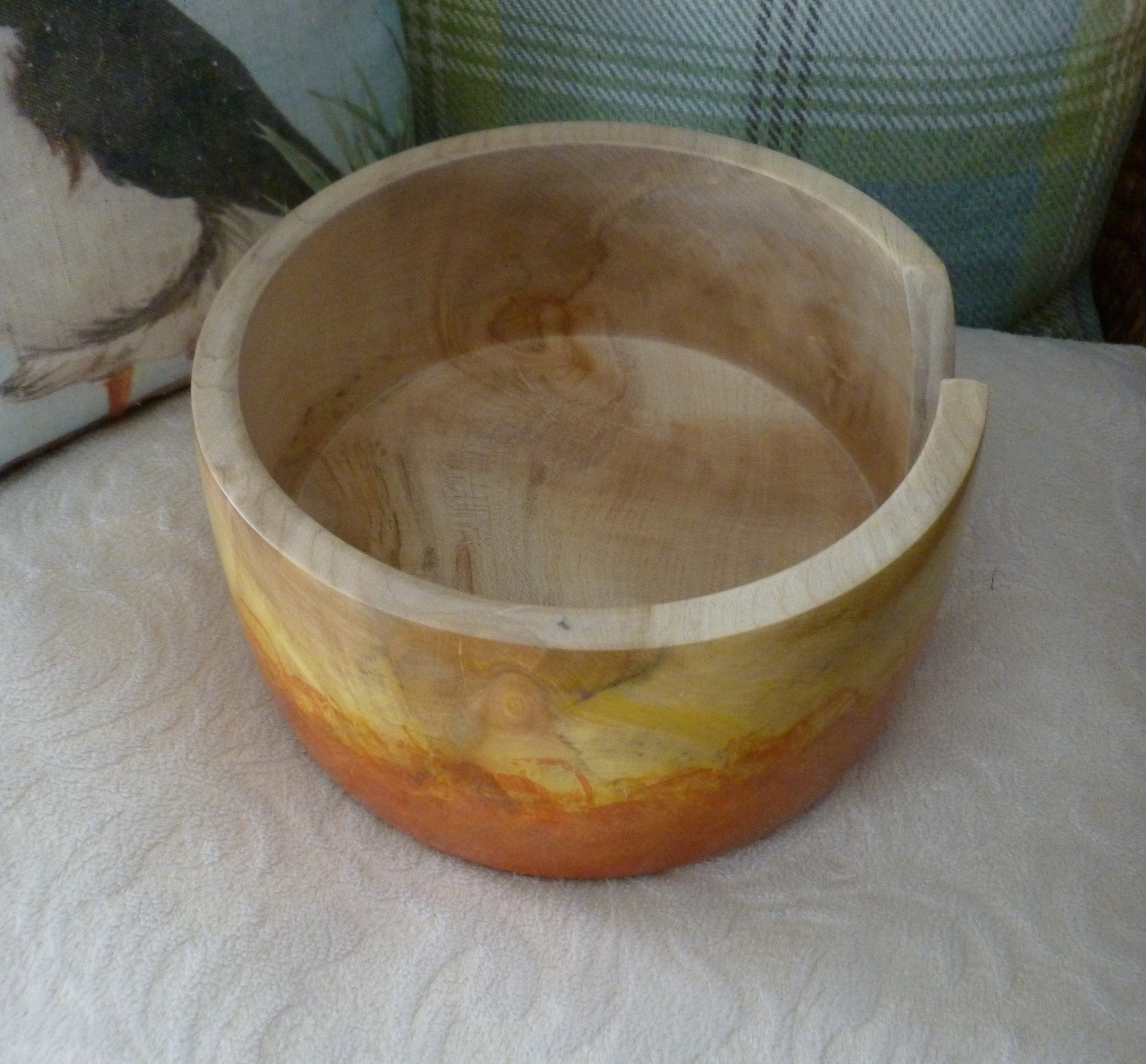 Yarn Bowl wooden beautiful handmade in the UK smooth Etsy
