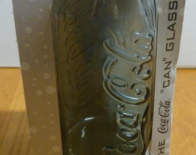 Coca-Cola 'Can' Glass, McDonalds, collectable, vintage, made in France, 12 cm