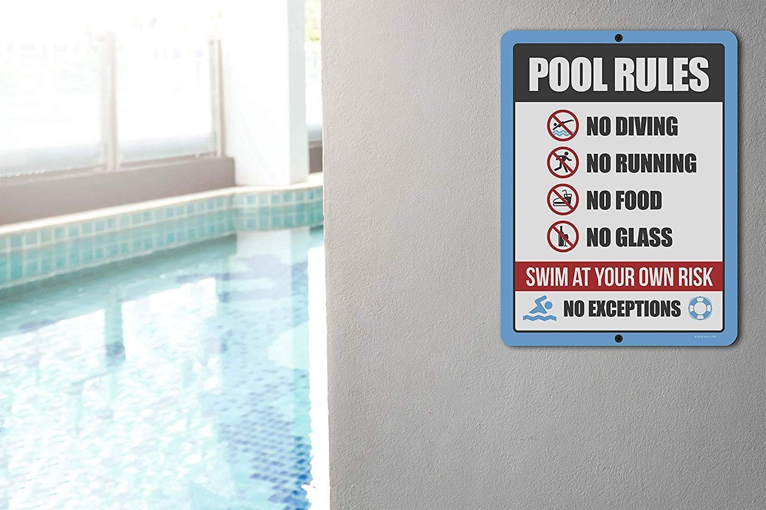 Swimming Pool Rule Sign 9 X 12 Inch Tin Sign Decor Pool Etsy UK
