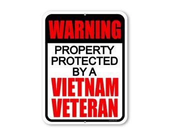 This Property Is Protected By A Veteran - Personalized Metal Sign